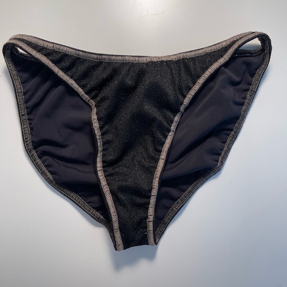 Elysiian Sparkly Bikini Bottom in Black